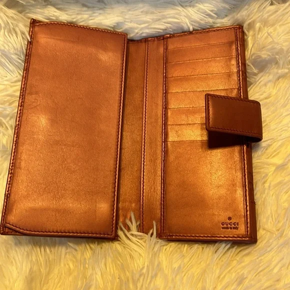 Gucci Ophidia Pink Leather Wallet